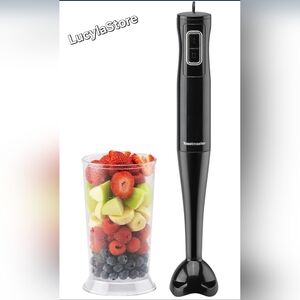 Toastmaster Immersion Hand Blender Mixer Black with Blending Cup Black New Boxed